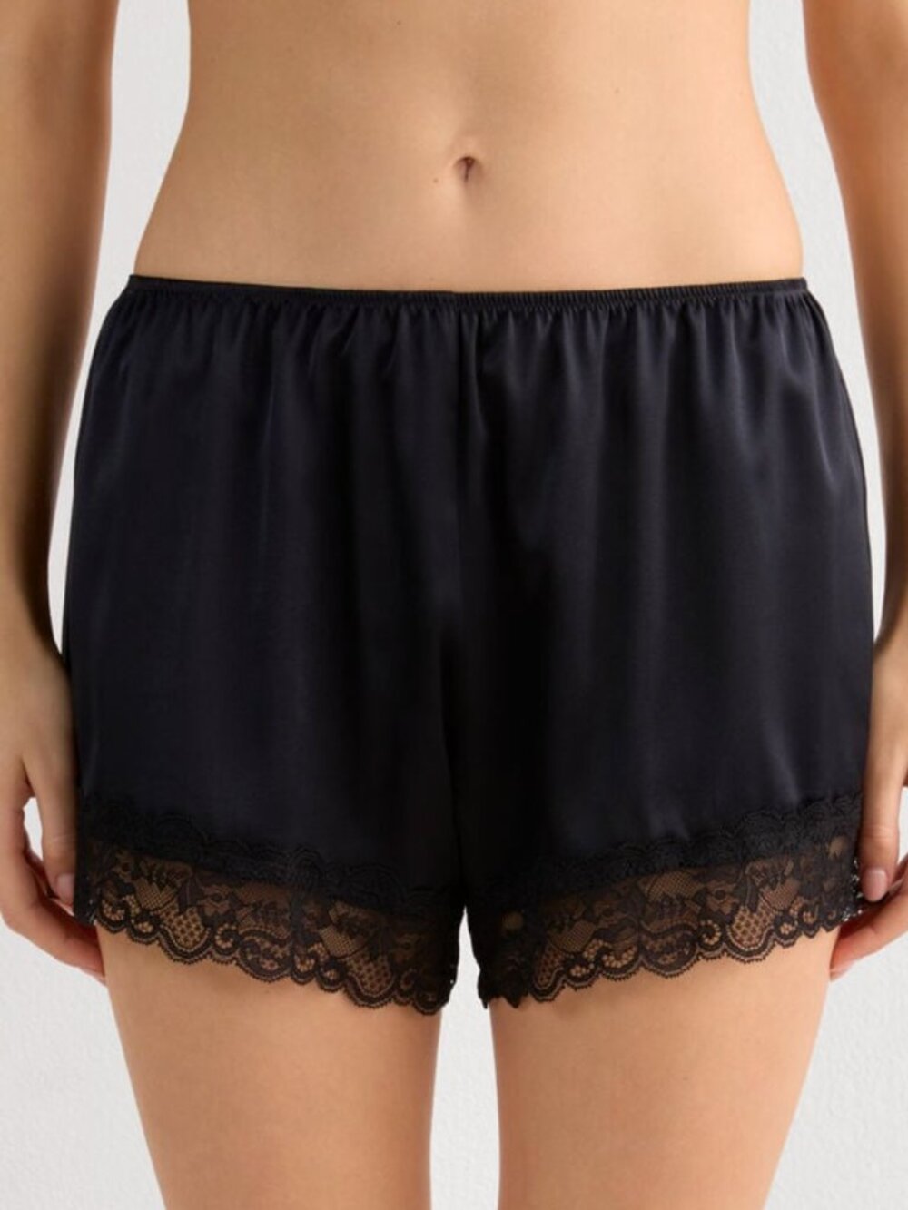 Intimissimi Lace Trim Silk Shorts